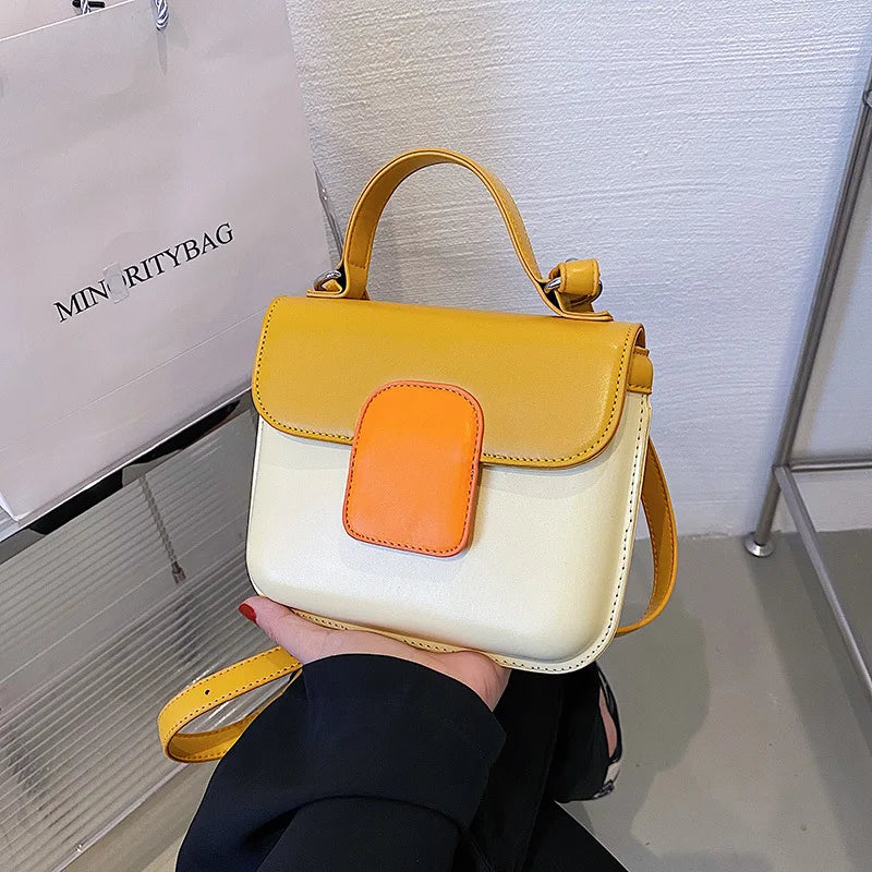Panelled Pattern Shoulder Bags for Women Small Flap Handbags