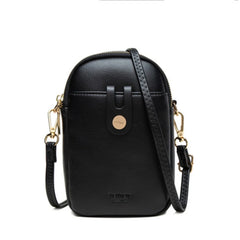 Panelled Small Crossbody Bag Soft Pu Leather Mini Shoulder Messenger Phone Bag