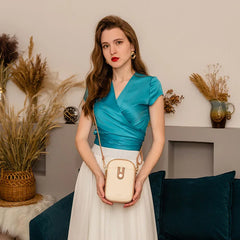 Panelled Small Crossbody Bags Soft Pu Leather Mini Shoulder Messenger Phone Bag