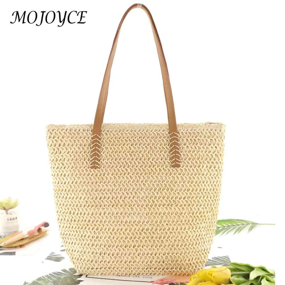 Paper Rope Women Handbags Large Capacity Top-handle Bag