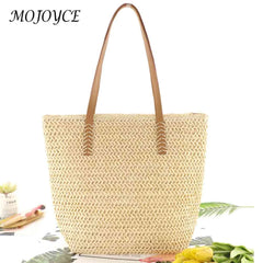 Paper Rope Women Handbags Large Capacity Top-handle Bag