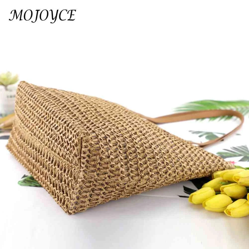 Paper Rope Women Handbags Large Capacity Top-handle Bag