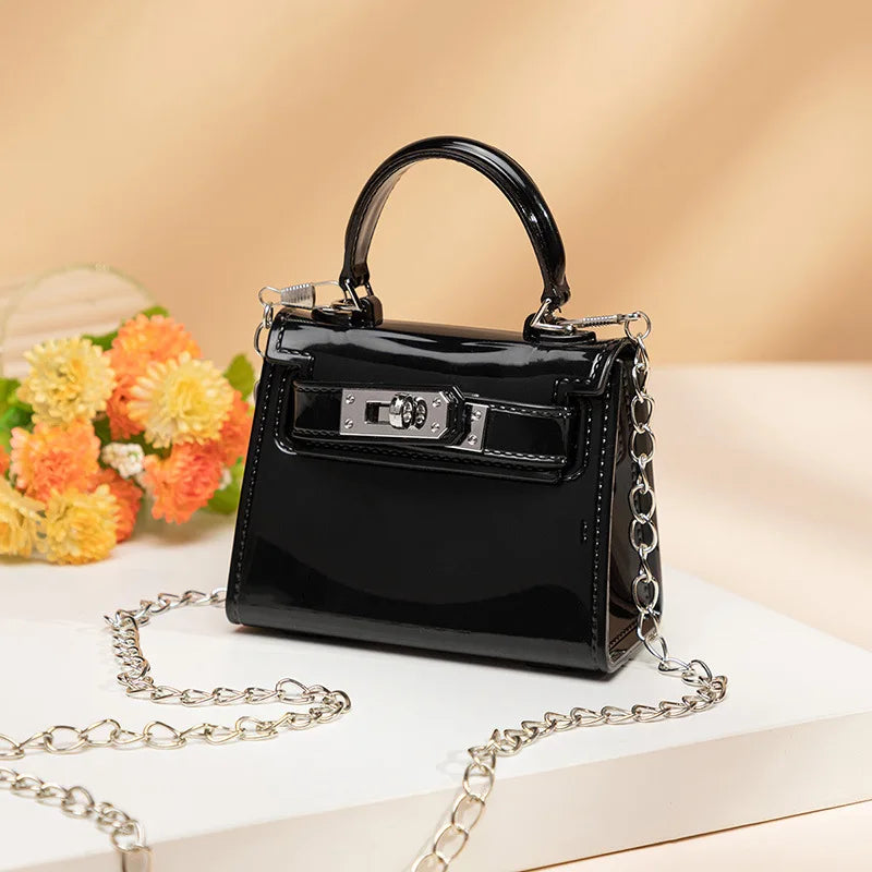 Pattern Chain Crossbody Bag for Women PU Leather Shoulder Bag Small Flap Bag