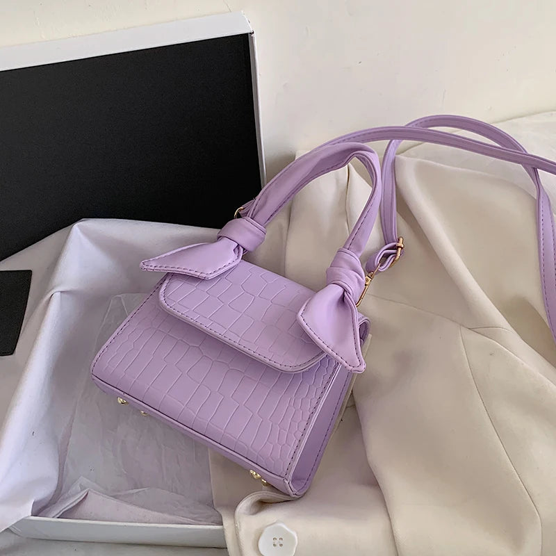 Women's Purple Leather Crossbody Bag
