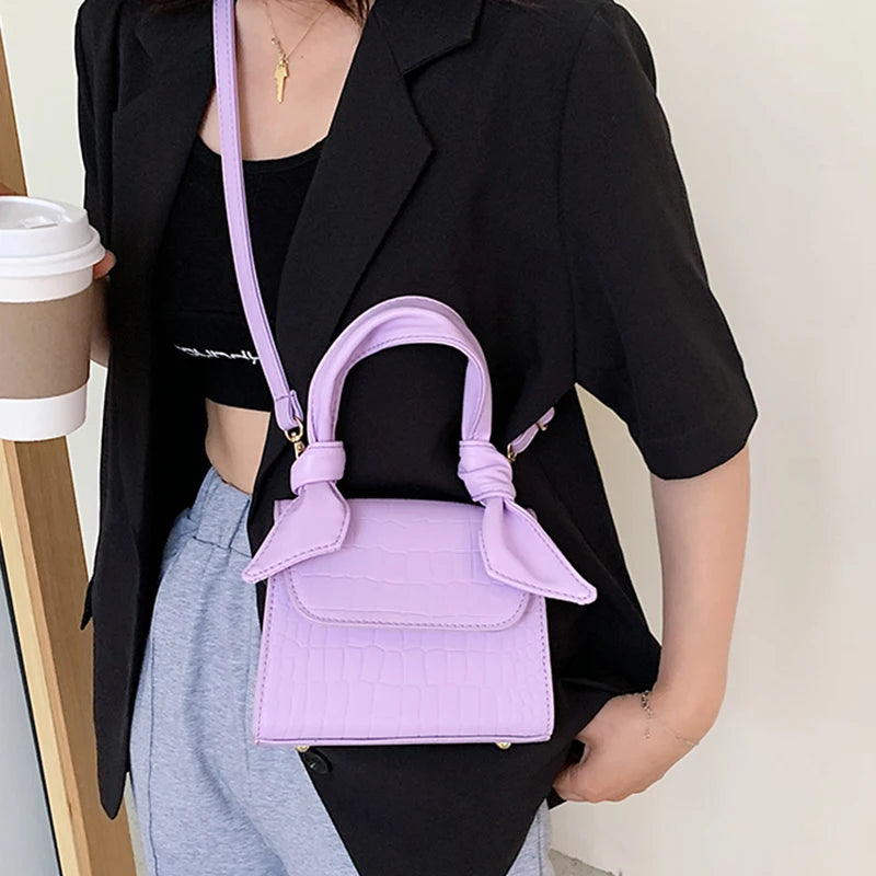 Women's Purple Leather Crossbody Bag