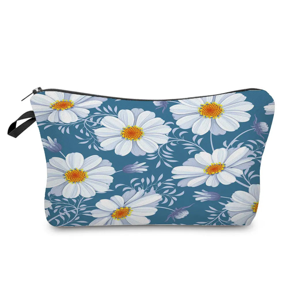 Travel Portable Toiletry Bag Women's Cosmetic Bag Floral Makeup Organizer