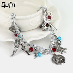 Percy Jackson Crystal Beads Pendent Charm Bracelet Vintage Movie Jewelry