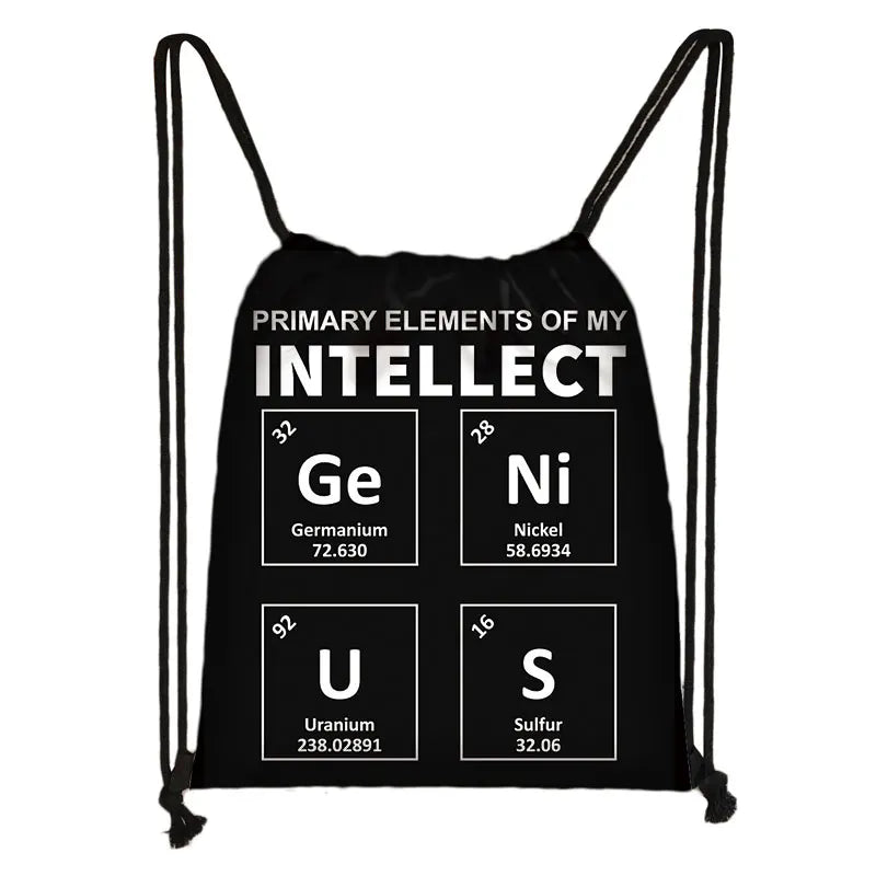 Periodic Table of Elements Drawstring Backpack for Teens