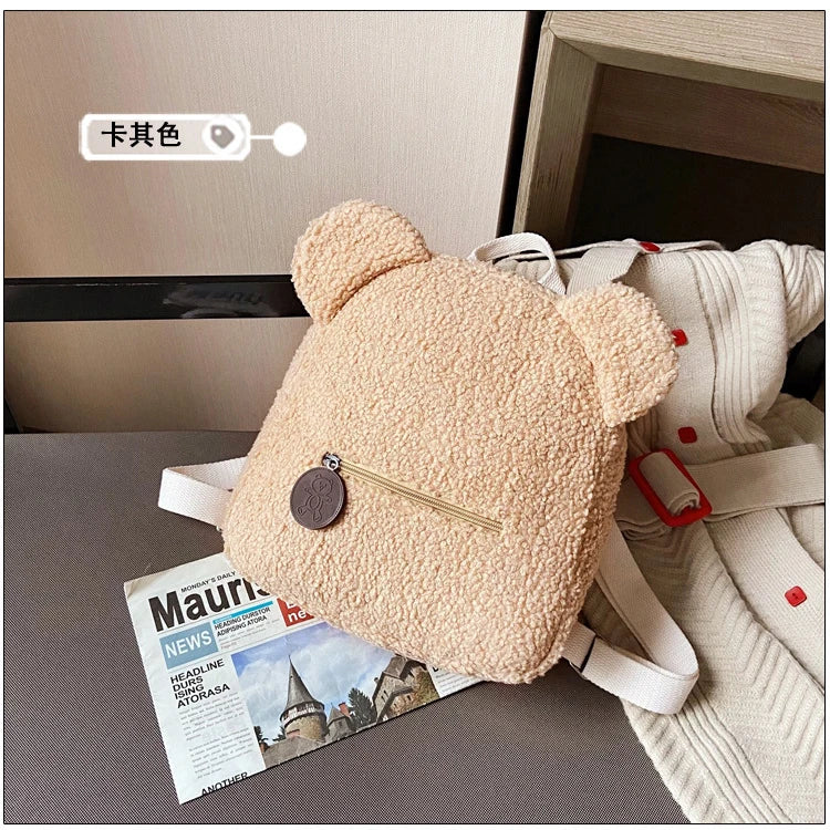 Personalised Name Plush Bear Shoulder Bag for Kids