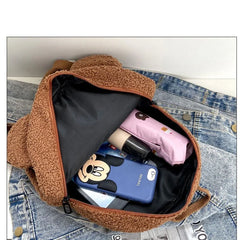 Personalised Name Plush Bear Shoulder Bag for Kids