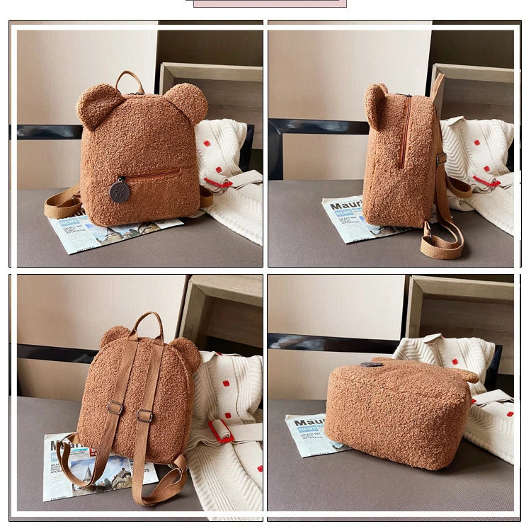 Personalised Name Plush Bear Shoulder Bag for Kids