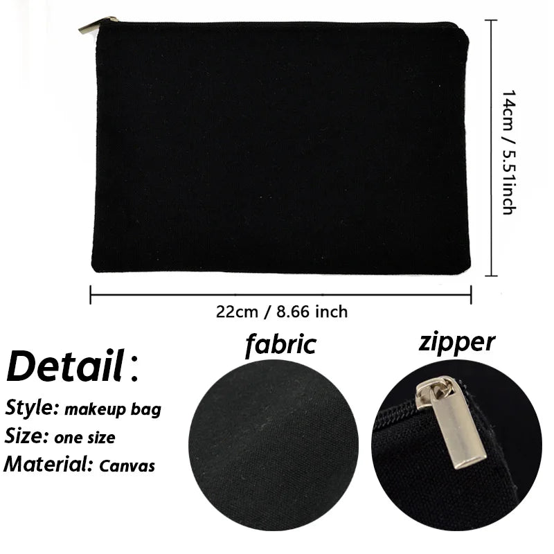 Personalised Teacher Name Zipper Makeup Bags Travel Wash Storage Pouch
