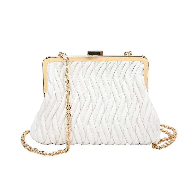 Personality Women Small Clip Bag Handbag Boutique Crossbody Bag