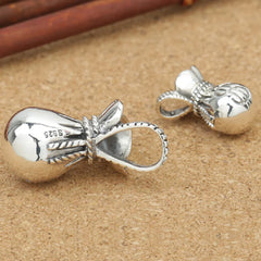 Thai Silver Vintage Pendant 925 Sterling Silver Lucky Money Bag