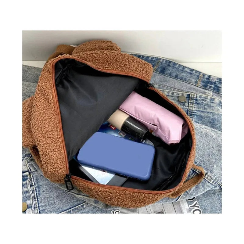 Personalized Bear Backpacks Kid's Lightweight Plush Preschool Bag