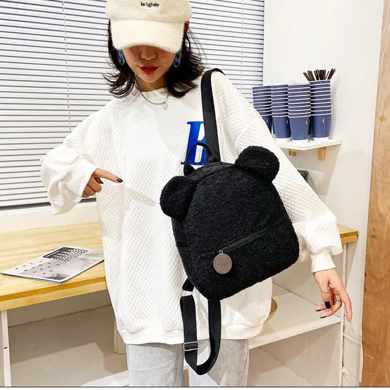 Personalized Bear Backpacks Kid's Lightweight Plush Preschool Bag