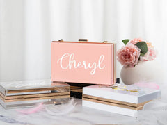 Personalized Acrylic Clutch Purse for Bridesmaids