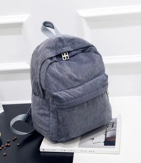 Personalized Corduroy/Khaki Gary Student Backpack Embroidered Name