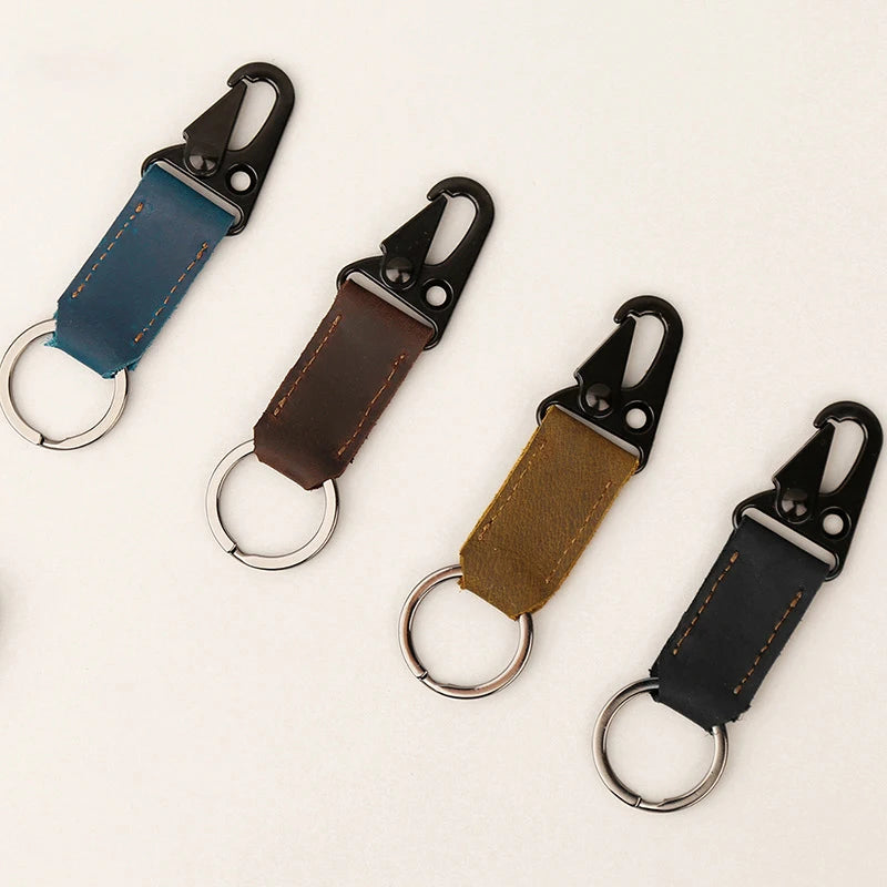 Men'S Keychain Vintage Leather Car Keychain