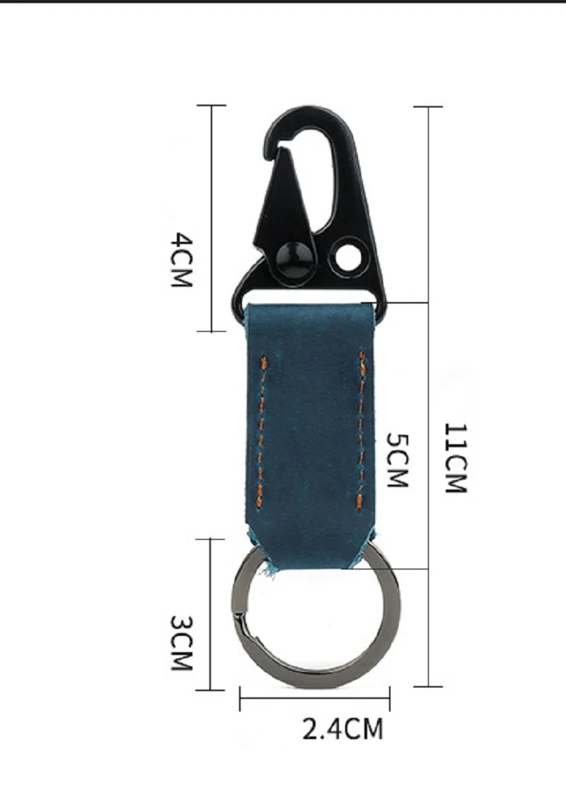 Men'S Keychain Vintage Leather Car Keychain