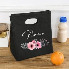 Personalized Flower Lunch Bag Insulated Cooler Women