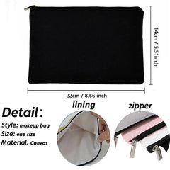 Personalized Name Letter Print Makeup Bag Organizer Wash Storage Pouch
