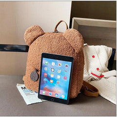 Personalized Embroidered Bear Kids Backpack Plush Teddy Bag