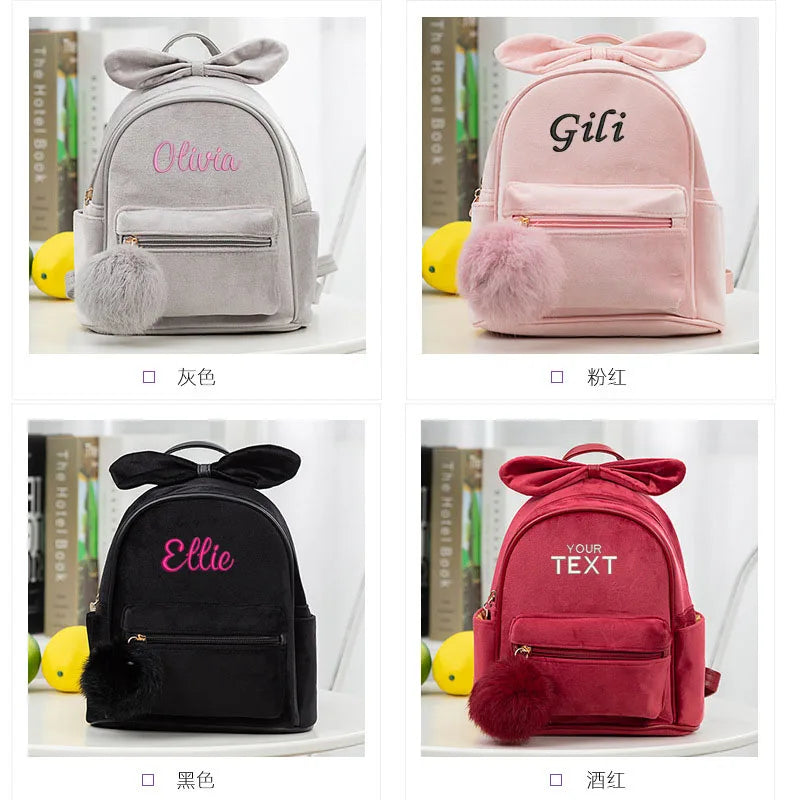 Personalized Embroidery Mid Size Backpack - Gift for Her