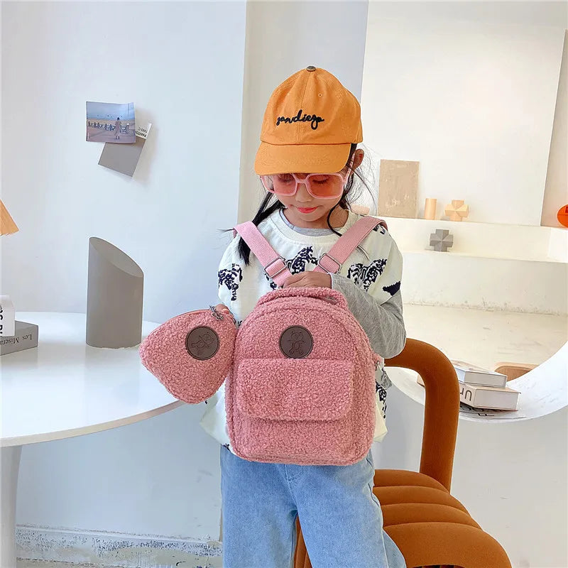 Personalized Embroidery Toddler Backpack with Little Purse
