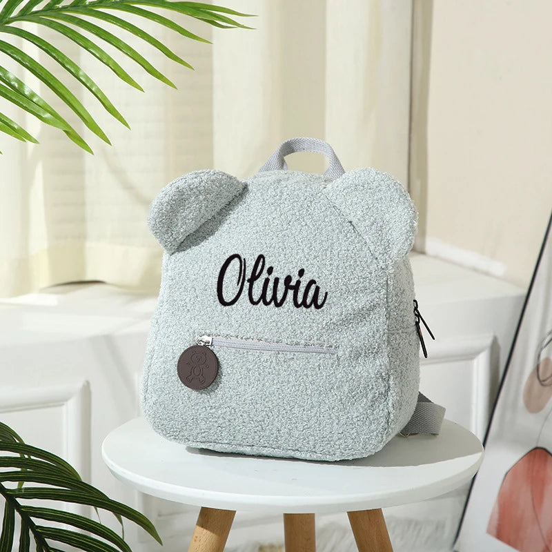 Embroidery Toddler Backpack Sky Bear Preschool Bag
