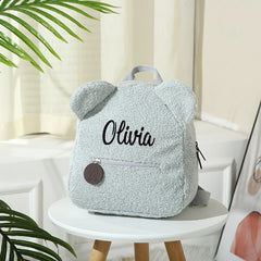 Embroidery Toddler Backpack Sky Bear Preschool Bag