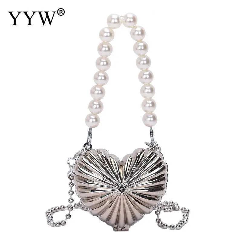 Mini Shell Shoulder Crossbody Bag with Metal Alloy Chain