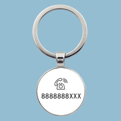 Custom Name & Phone Number Keychain Anti-Lost Tag