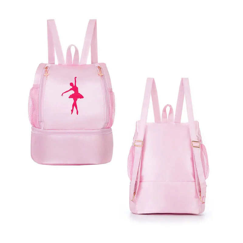 Pink Dance Bag for Girls Embroidered Name Ballet Dance Bag