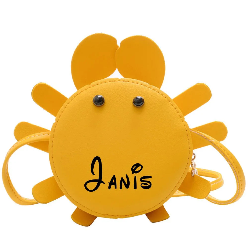 Personalized Toddler Crab Bag Valentines Gift Girls