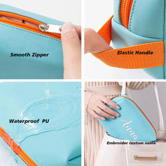 Personalized Embroidered Travel Makeup Bag