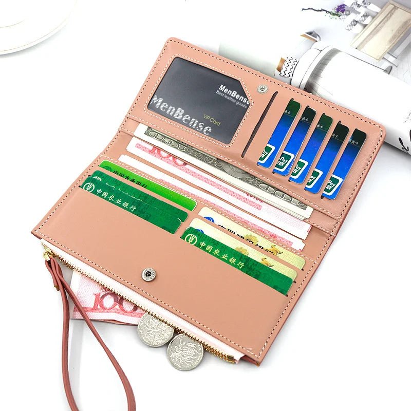 Women's Long Zipper Handbag Wallet Zero Wallet Card Bag