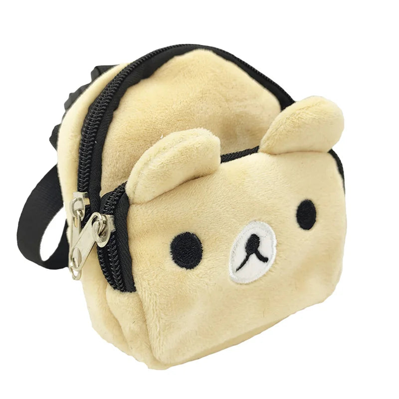 Dog Plush Backpack Puppy Knapsack Portable Nylon Wide Shoulder Straps Bag