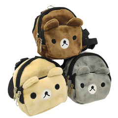 Dog Plush Backpack Puppy Knapsack Portable Nylon Wide Shoulder Straps Bag