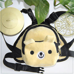 Dog Plush Backpack Puppy Knapsack Portable Nylon Wide Shoulder Straps Bag