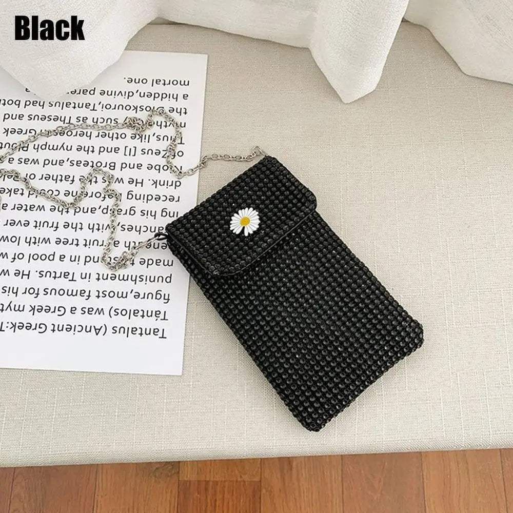 Rhinestone Women's Phone Bag Crossbody Shoulder Messenger Mini Purse
