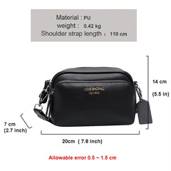 Small Party Shoulder Bag Wide Straps Solid Lady Cross Body Bag