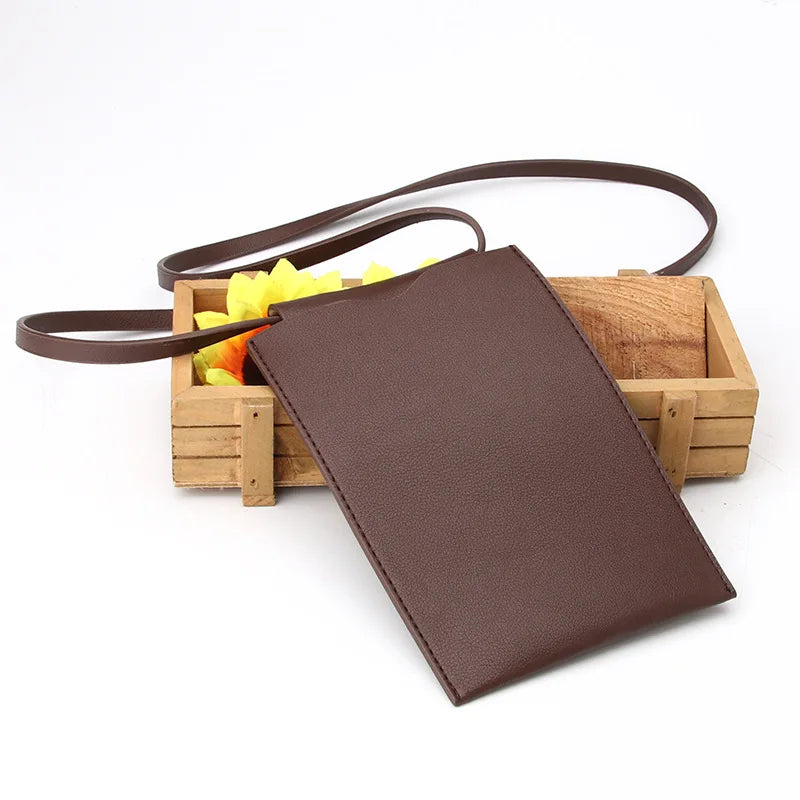 Phone Wallets Solid Mini Mobile Phone Bag Pouch Women Phone Purse