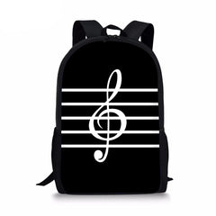 Piano Music Note Print Women Backpack School Shoulder Bag Bagpack mochila