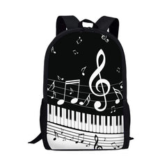 Piano Music Note Print Women Backpack School Shoulder Bag Bagpack mochila