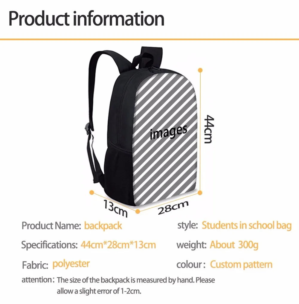 Piano Music Note Print Women Backpack School Shoulder Bag Bagpack mochila