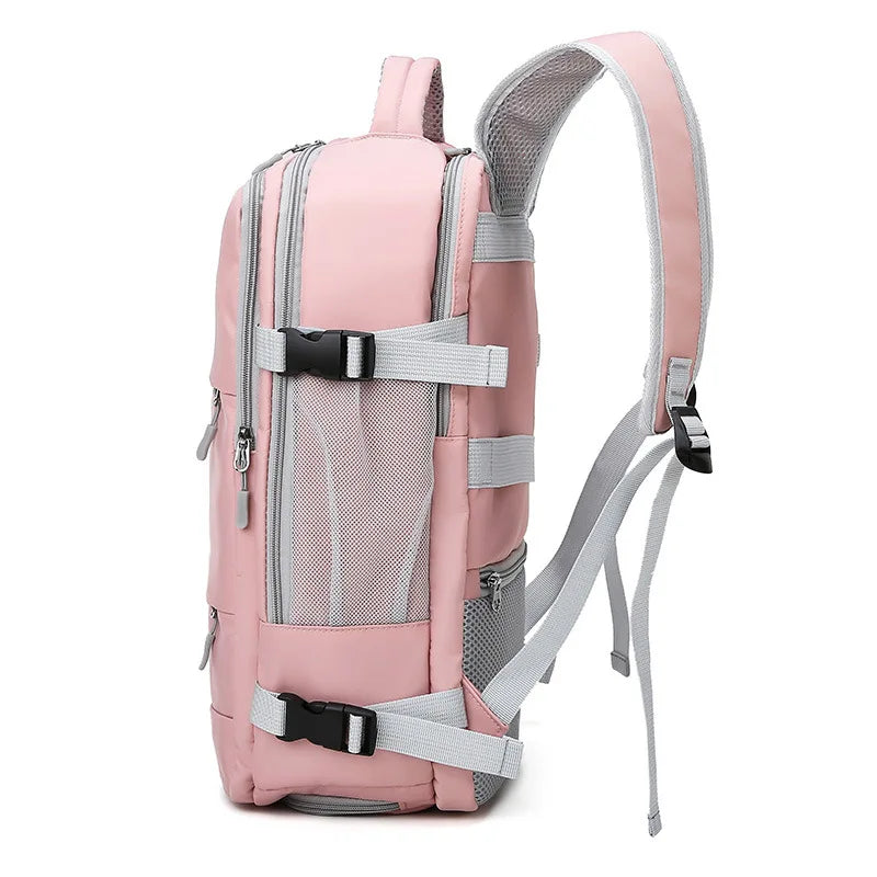 Pink Outdoor Travel Backpack Women Large Capacity Sport Backpack