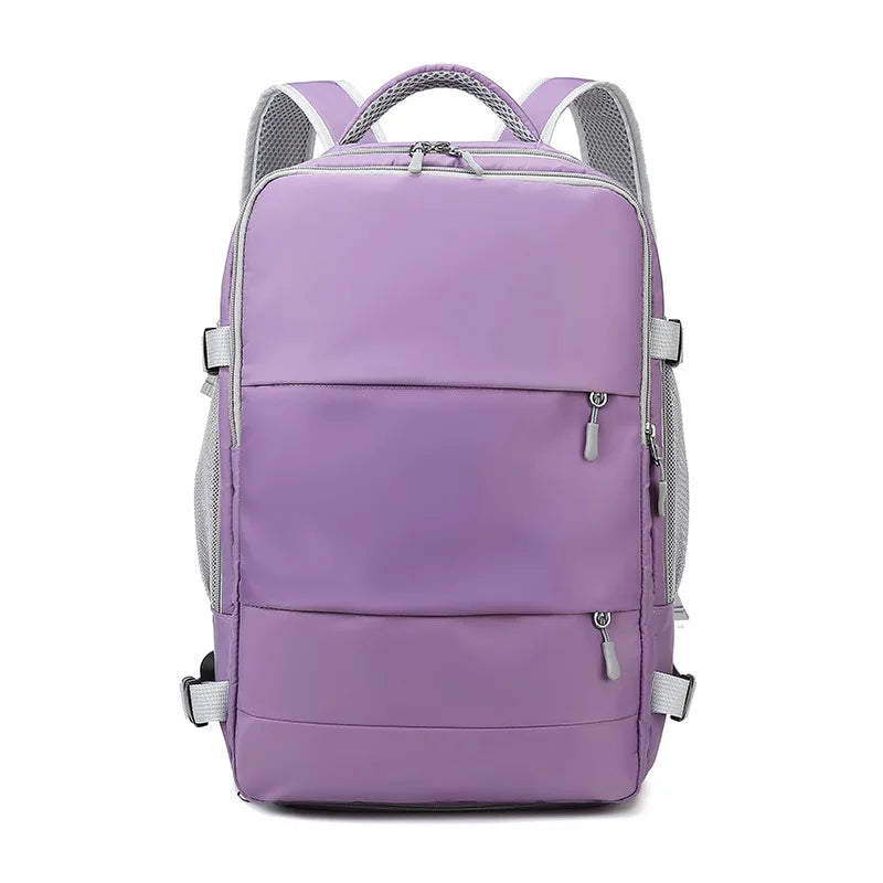 Pink Women Travel Backpack Water Repellent Anti-Theft Stylish Daypack