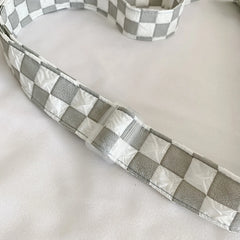 Plaid Underarm Bag Half Moon Ladies Handbag