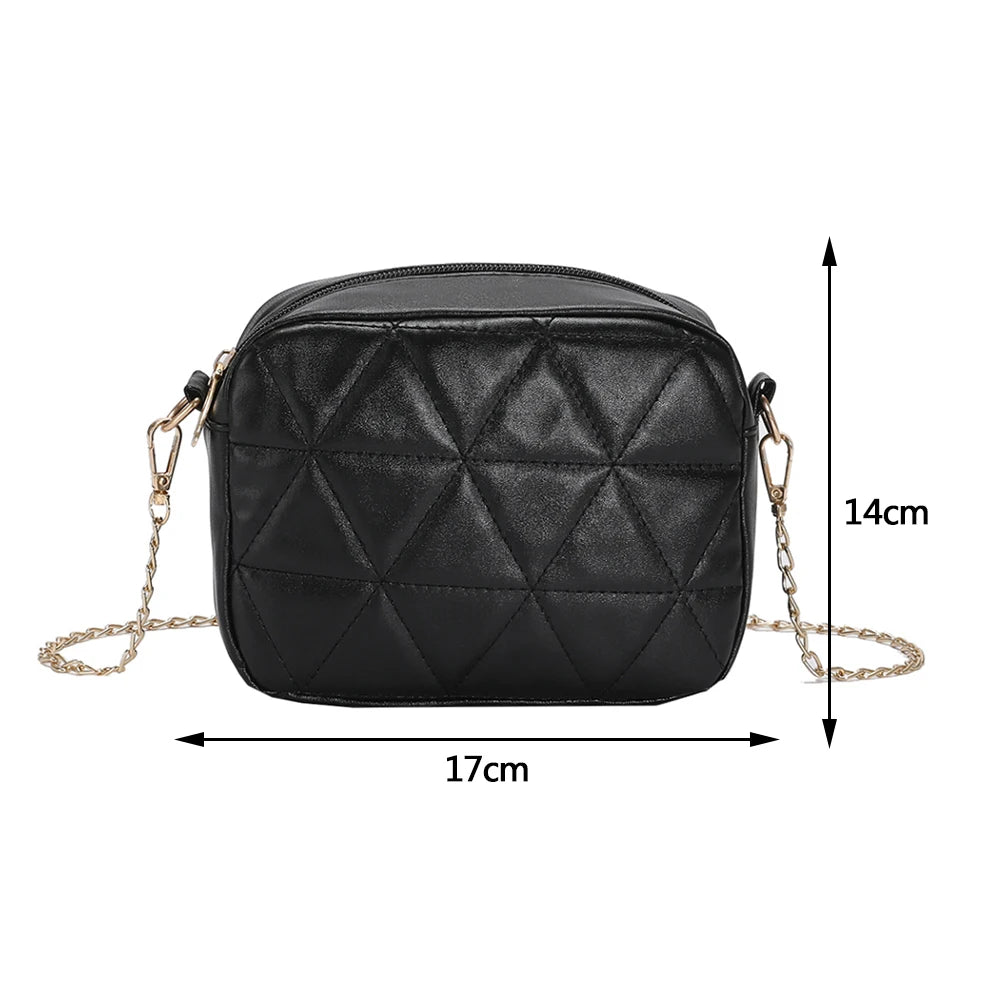 Plaid Women Crossbody Bag Casual Chain Female Underarm Bag